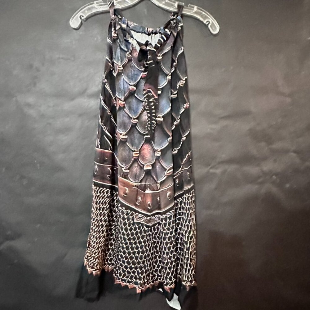 Medieval Armor Joan of Arc Rayon Gladiator Dress Sleeveless Festival size xl - Picture 6 of 8